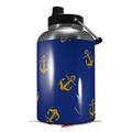 Skin Decal Wrap for 2017 RTIC One Gallon Jug Anchors Away Blue (Jug NOT INCLUDED) by WraptorSkinz