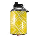 Skin Decal Wrap for 2017 RTIC One Gallon Jug Wavey Yellow (Jug NOT INCLUDED) by WraptorSkinz