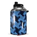 Skin Decal Wrap for 2017 RTIC One Gallon Jug Retro Houndstooth Blue (Jug NOT INCLUDED) by WraptorSkinz