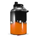 Skin Decal Wrap for 2017 RTIC One Gallon Jug Ripped Colors Black Orange (Jug NOT INCLUDED) by WraptorSkinz