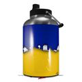 Skin Decal Wrap for 2017 RTIC One Gallon Jug Ripped Colors Blue Yellow (Jug NOT INCLUDED) by WraptorSkinz