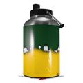 Skin Decal Wrap for 2017 RTIC One Gallon Jug Ripped Colors Green Yellow (Jug NOT INCLUDED) by WraptorSkinz