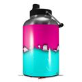 Skin Decal Wrap for 2017 RTIC One Gallon Jug Ripped Colors Hot Pink Neon Teal (Jug NOT INCLUDED) by WraptorSkinz