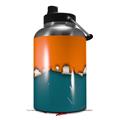 Skin Decal Wrap for 2017 RTIC One Gallon Jug Ripped Colors Orange Seafoam Green (Jug NOT INCLUDED) by WraptorSkinz