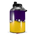 Skin Decal Wrap for 2017 RTIC One Gallon Jug Ripped Colors Purple Yellow (Jug NOT INCLUDED) by WraptorSkinz