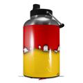 Skin Decal Wrap for 2017 RTIC One Gallon Jug Ripped Colors Red Yellow (Jug NOT INCLUDED) by WraptorSkinz