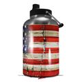 Skin Decal Wrap for 2017 RTIC One Gallon Jug Painted Faded and Cracked USA American Flag (Jug NOT INCLUDED) by WraptorSkinz