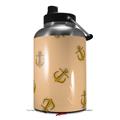 Skin Decal Wrap for 2017 RTIC One Gallon Jug Anchors Away Peach (Jug NOT INCLUDED) by WraptorSkinz