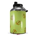 Skin Decal Wrap for 2017 RTIC One Gallon Jug Anchors Away Sage Green (Jug NOT INCLUDED) by WraptorSkinz
