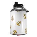 Skin Decal Wrap for 2017 RTIC One Gallon Jug Anchors Away White (Jug NOT INCLUDED) by WraptorSkinz