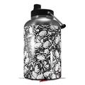 Skin Decal Wrap for 2017 RTIC One Gallon Jug Scattered Skulls White (Jug NOT INCLUDED) by WraptorSkinz