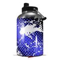 Skin Decal Wrap for 2017 RTIC One Gallon Jug Halftone Splatter White Blue (Jug NOT INCLUDED) by WraptorSkinz