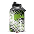 Skin Decal Wrap for 2017 RTIC One Gallon Jug Halftone Splatter Green White (Jug NOT INCLUDED) by WraptorSkinz