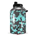 Skin Decal Wrap for 2017 RTIC One Gallon Jug WraptorCamo Old School Camouflage Camo Neon Teal (Jug NOT INCLUDED) by WraptorSkinz