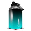 Skin Decal Wrap for 2017 RTIC One Gallon Jug Smooth Fades Neon Teal Black (Jug NOT INCLUDED) by WraptorSkinz