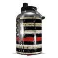 Skin Decal Wrap for 2017 RTIC One Gallon Jug Painted Faded and Cracked Red Line USA American Flag (Jug NOT INCLUDED) by WraptorSkinz