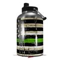 Skin Decal Wrap for 2017 RTIC One Gallon Jug Painted Faded and Cracked Green Line USA American Flag (Jug NOT INCLUDED) by WraptorSkinz