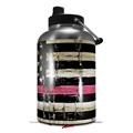 Skin Decal Wrap for 2017 RTIC One Gallon Jug Painted Faded and Cracked Pink Line USA American Flag (Jug NOT INCLUDED) by WraptorSkinz