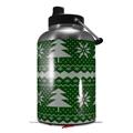 Skin Decal Wrap for 2017 RTIC One Gallon Jug Ugly Holiday Christmas Sweater - Christmas Trees Green 01 (Jug NOT INCLUDED) by WraptorSkinz