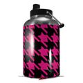 Skin Decal Wrap for 2017 RTIC One Gallon Jug Houndstooth Hot Pink on Black (Jug NOT INCLUDED) by WraptorSkinz