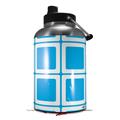 Skin Decal Wrap for 2017 RTIC One Gallon Jug Squared Neon Blue (Jug NOT INCLUDED) by WraptorSkinz