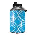 Skin Decal Wrap for 2017 RTIC One Gallon Jug Wavey Neon Blue (Jug NOT INCLUDED) by WraptorSkinz