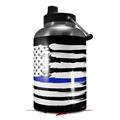 Skin Decal Wrap for 2017 RTIC One Gallon Jug Brushed USA American Flag Blue Line (Jug NOT INCLUDED) by WraptorSkinz