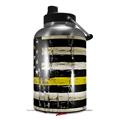 Skin Decal Wrap compatible with 2017 RTIC One Gallon Jug Painted Faded and Cracked Yellow Line USA American Flag (Jug NOT INCLUDED) by WraptorSkinz