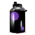 Skin Decal Wrap for 2017 RTIC One Gallon Jug Lots of Dots Purple on Black (Jug NOT INCLUDED) by WraptorSkinz