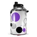 Skin Decal Wrap for 2017 RTIC One Gallon Jug Lots of Dots Purple on White (Jug NOT INCLUDED) by WraptorSkinz