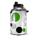 Skin Decal Wrap for 2017 RTIC One Gallon Jug Lots of Dots Green on White (Jug NOT INCLUDED) by WraptorSkinz