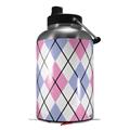 Skin Decal Wrap for 2017 RTIC One Gallon Jug Argyle Pink and Blue (Jug NOT INCLUDED) by WraptorSkinz