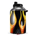 Skin Decal Wrap for 2017 RTIC One Gallon Jug Metal Flames (Jug NOT INCLUDED) by WraptorSkinz