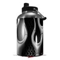 Skin Decal Wrap for 2017 RTIC One Gallon Jug Metal Flames Chrome (Jug NOT INCLUDED) by WraptorSkinz