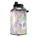 Skin Decal Wrap for 2017 RTIC One Gallon Jug Neon Swoosh on White (Jug NOT INCLUDED) by WraptorSkinz