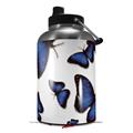 Skin Decal Wrap for 2017 RTIC One Gallon Jug Butterflies Blue (Jug NOT INCLUDED) by WraptorSkinz