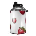 Skin Decal Wrap for 2017 RTIC One Gallon Jug Strawberries on White (Jug NOT INCLUDED) by WraptorSkinz