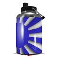 Skin Decal Wrap for 2017 RTIC One Gallon Jug Rising Sun Japanese Flag Blue (Jug NOT INCLUDED) by WraptorSkinz