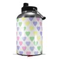 Skin Decal Wrap for 2017 RTIC One Gallon Jug Pastel Hearts on White (Jug NOT INCLUDED) by WraptorSkinz