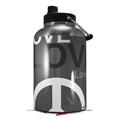Skin Decal Wrap for 2017 RTIC One Gallon Jug Love and Peace Gray (Jug NOT INCLUDED) by WraptorSkinz