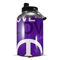 Skin Decal Wrap for 2017 RTIC One Gallon Jug Love and Peace Purple (Jug NOT INCLUDED) by WraptorSkinz