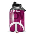Skin Decal Wrap for 2017 RTIC One Gallon Jug Love and Peace Hot Pink (Jug NOT INCLUDED) by WraptorSkinz