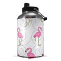 Skin Decal Wrap for 2017 RTIC One Gallon Jug Flamingos on White (Jug NOT INCLUDED) by WraptorSkinz