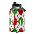 Skin Decal Wrap for 2017 RTIC One Gallon Jug Argyle Red and Green (Jug NOT INCLUDED) by WraptorSkinz