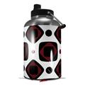 Skin Decal Wrap for 2017 RTIC One Gallon Jug Red And Black Squared (Jug NOT INCLUDED) by WraptorSkinz