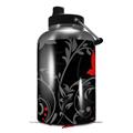 Skin Decal Wrap for 2017 RTIC One Gallon Jug Twisted Garden Gray and Red (Jug NOT INCLUDED) by WraptorSkinz