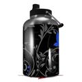 Skin Decal Wrap for 2017 RTIC One Gallon Jug Twisted Garden Gray and Blue (Jug NOT INCLUDED) by WraptorSkinz