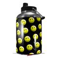 Skin Decal Wrap for 2017 RTIC One Gallon Jug Smileys on Black (Jug NOT INCLUDED) by WraptorSkinz