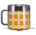 Skin Decal Wrap for Yeti Coffee Mug 14oz Squared Orange - 14 oz CUP NOT INCLUDED by WraptorSkinz