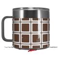 Skin Decal Wrap for Yeti Coffee Mug 14oz Squared Chocolate Brown - 14 oz CUP NOT INCLUDED by WraptorSkinz